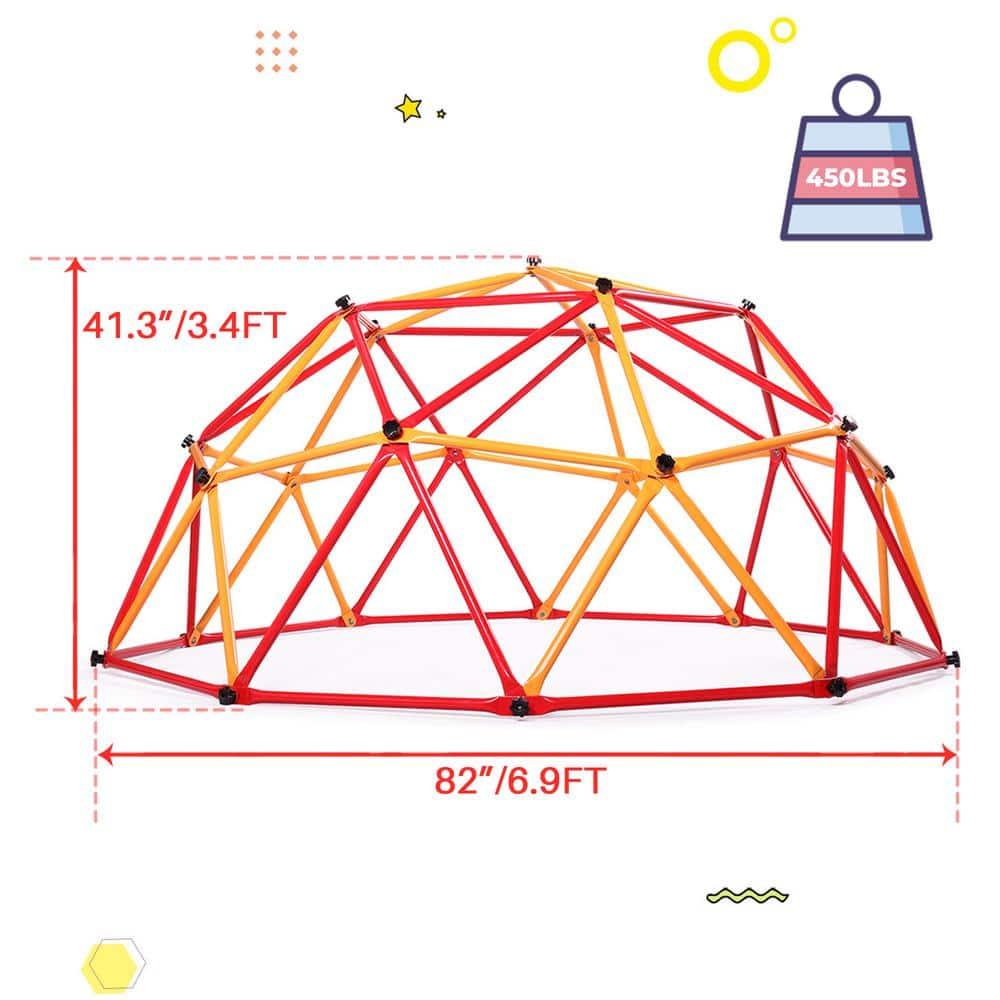Veryke Dome Playground Climber Galvanized Pipe 82.28” 51.15 lb