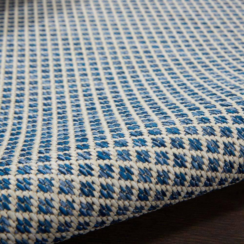 Nourison Courtyard COU01 Indoor/outdoor Area Rug - Ivory Blue 6' x 9'