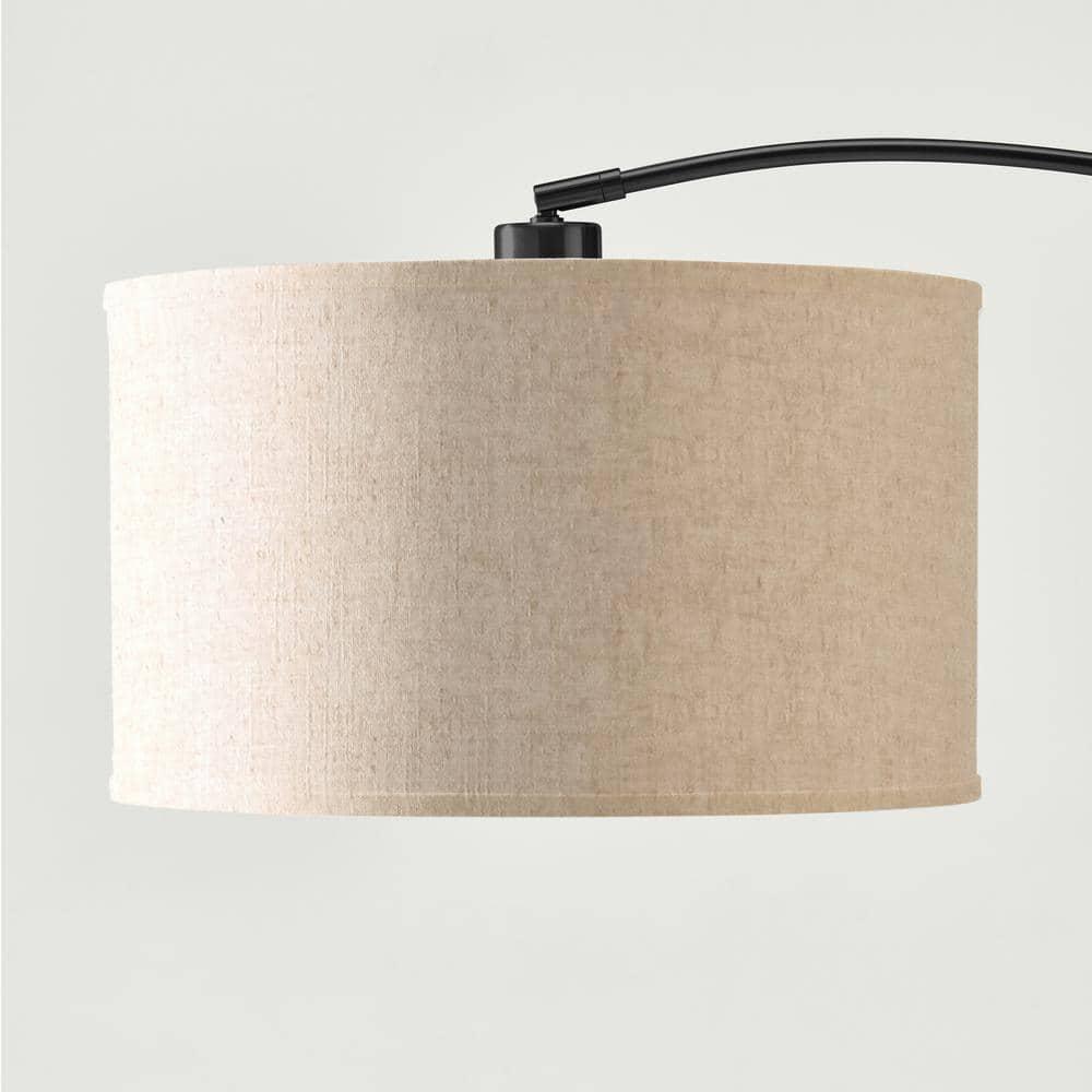 Brightech Logan 76 in. Adjustable and Extendable LED Arched Gold Floor Lamp with Weighted Marble Base - LED Bulb Included