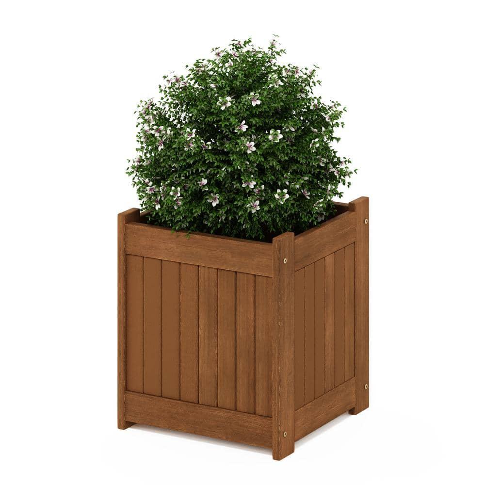 Furinno 15" x 15" x 18" Brown Wood Planter Boxes (2 Pack)