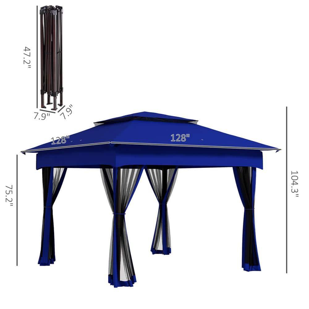 Outsunny 11 Ft. W x 11 Ft. D Steel Patio Gazebo