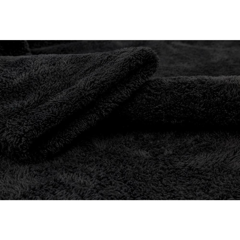 American Soft Linen Warm Fleece Bathrobe, Mens and Womens Robes, 1 Piece Shawl Collar Adult Matching Couple Robes for your Bathroom, Xlarge, Black