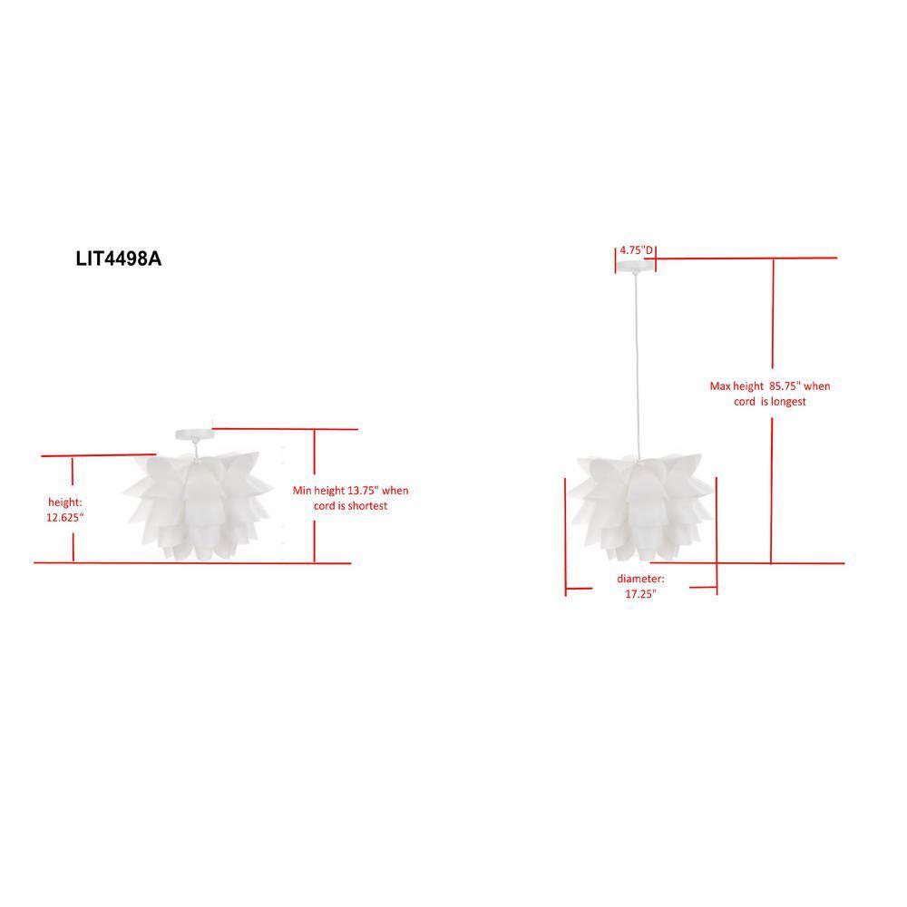 Contemporary Design Pendant - LIT4498 - White - Safavieh