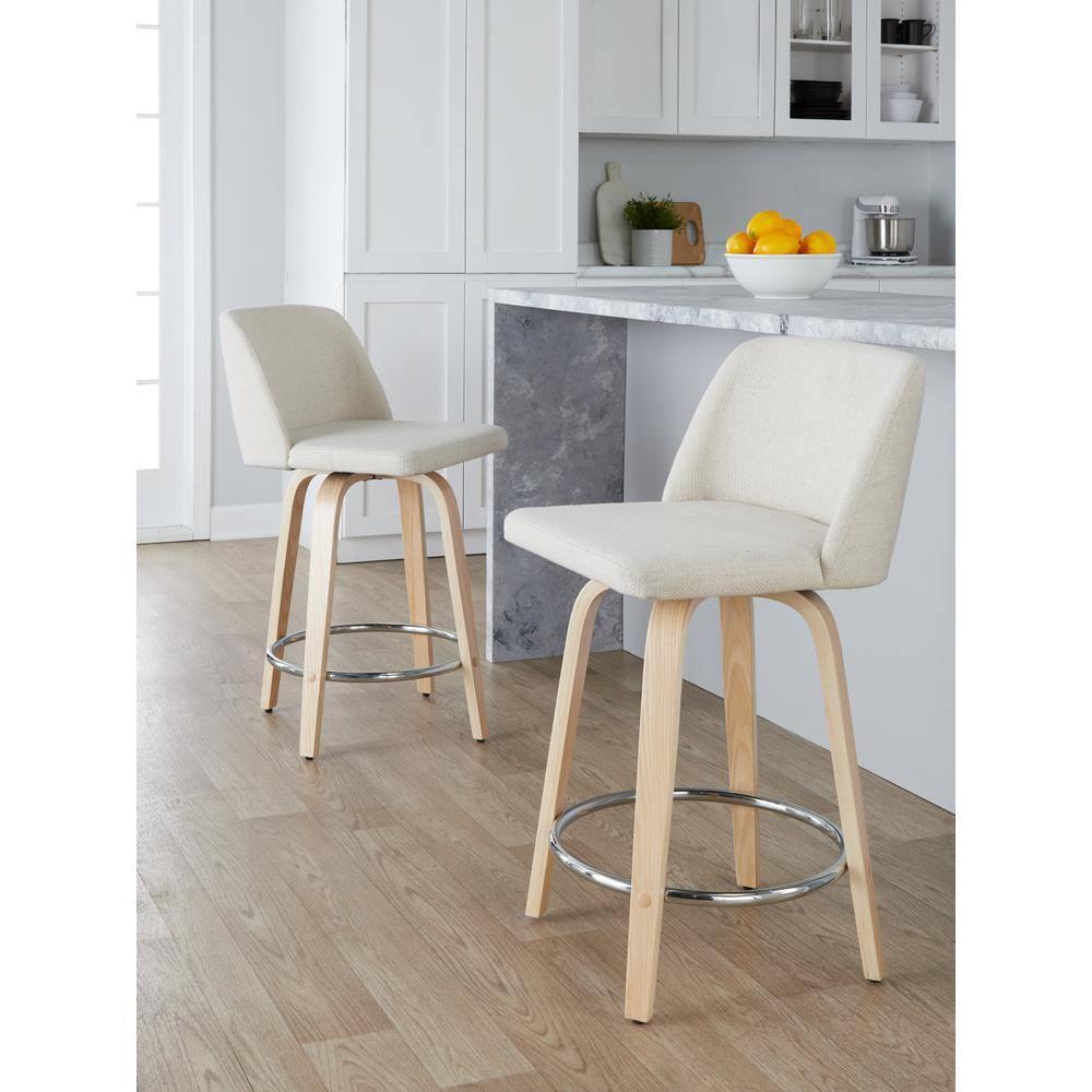 Swivel Upholstered Counter Stool