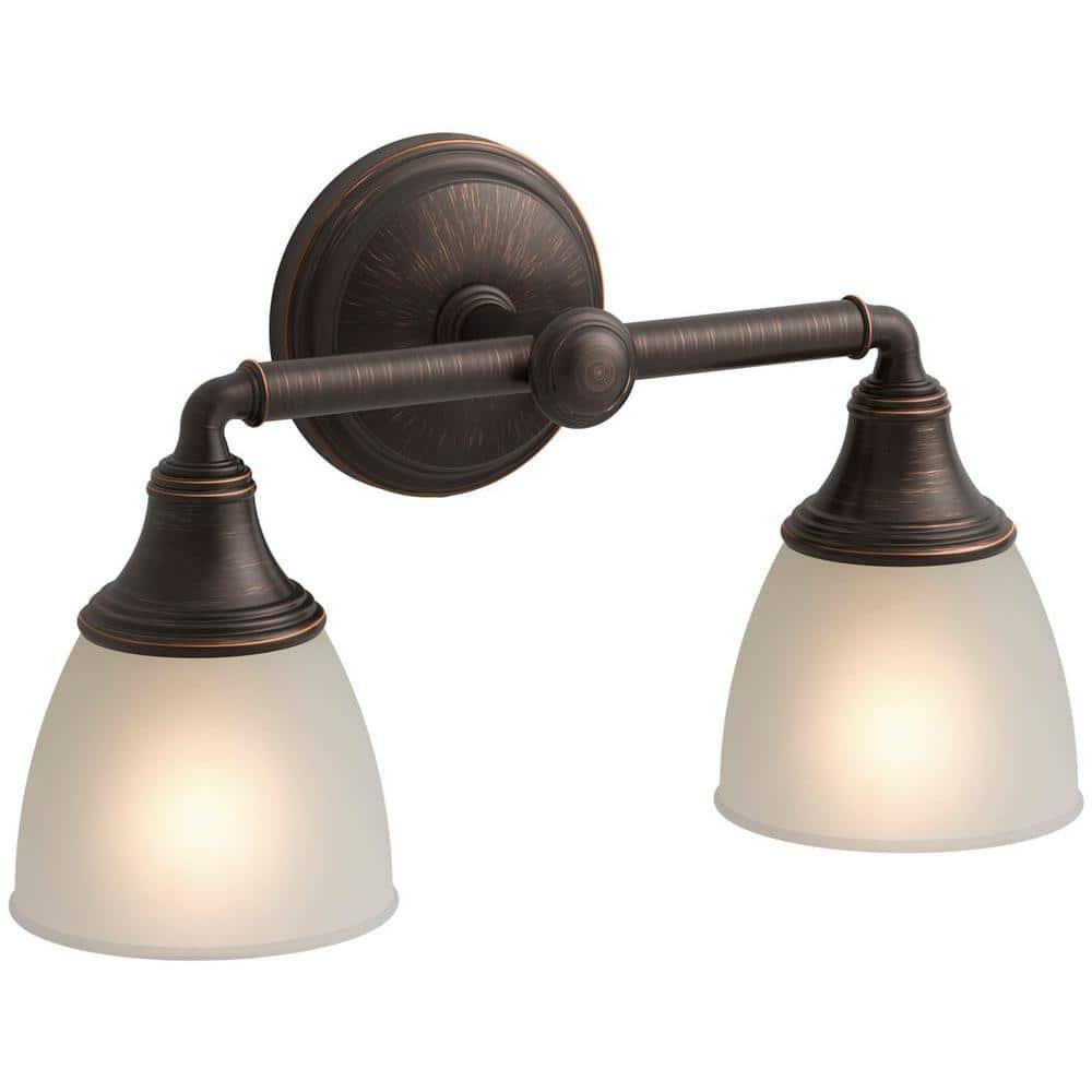 Devonshire 2 Light Indoor Bathroom Vanity Light Fixture, Position Facing Up or Down, UL Listed