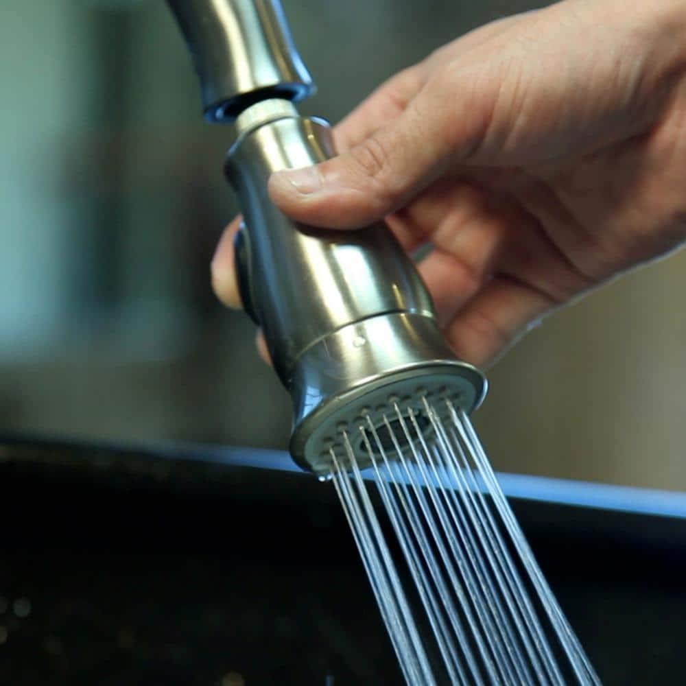 DANCO Traditional Smart Spray Kitchen Sink Faucet Pull Down Faucet Spray Head, Stainless Steel, 1-Pack (10724)