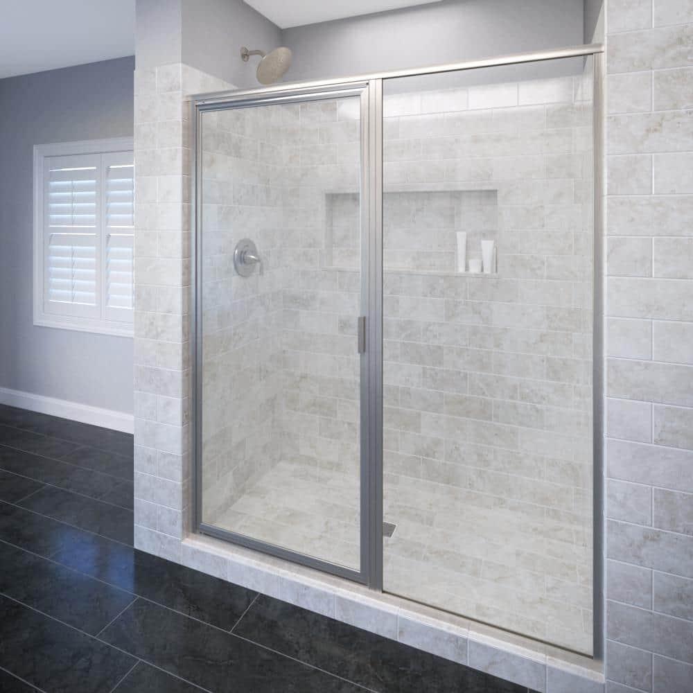 Deluxe 47" x 72.13" Pivot Framed Shower Door