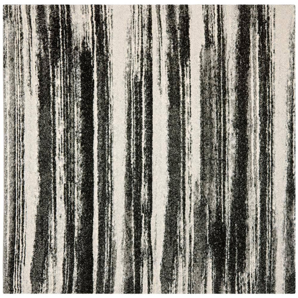Retro RET2693 Power Loomed Indoor Area Rug - Dark Grey/Light Grey - 8'x8' - Safavieh.