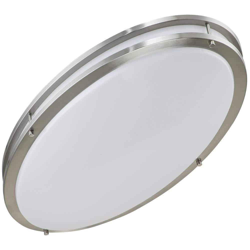 Kohlera 32.5"W Brushed Nickel Dimmable 3000K LED Oval Flush Mount