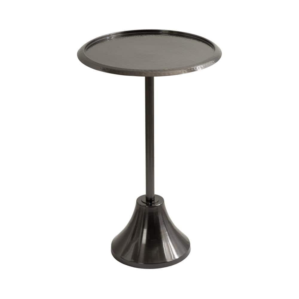 Kate and Laurel Sanzo Metal Side Table, 15x15x24, Pewter