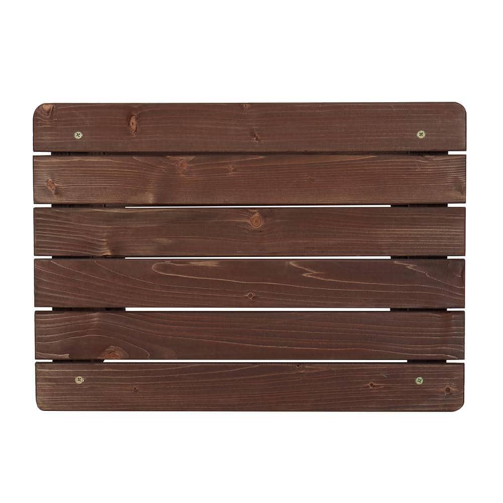 Ktaxon 19" Wood Side Table Square Small Sofa End Table Light Brown, Patio Garden End Table for Indoor and Outdoor