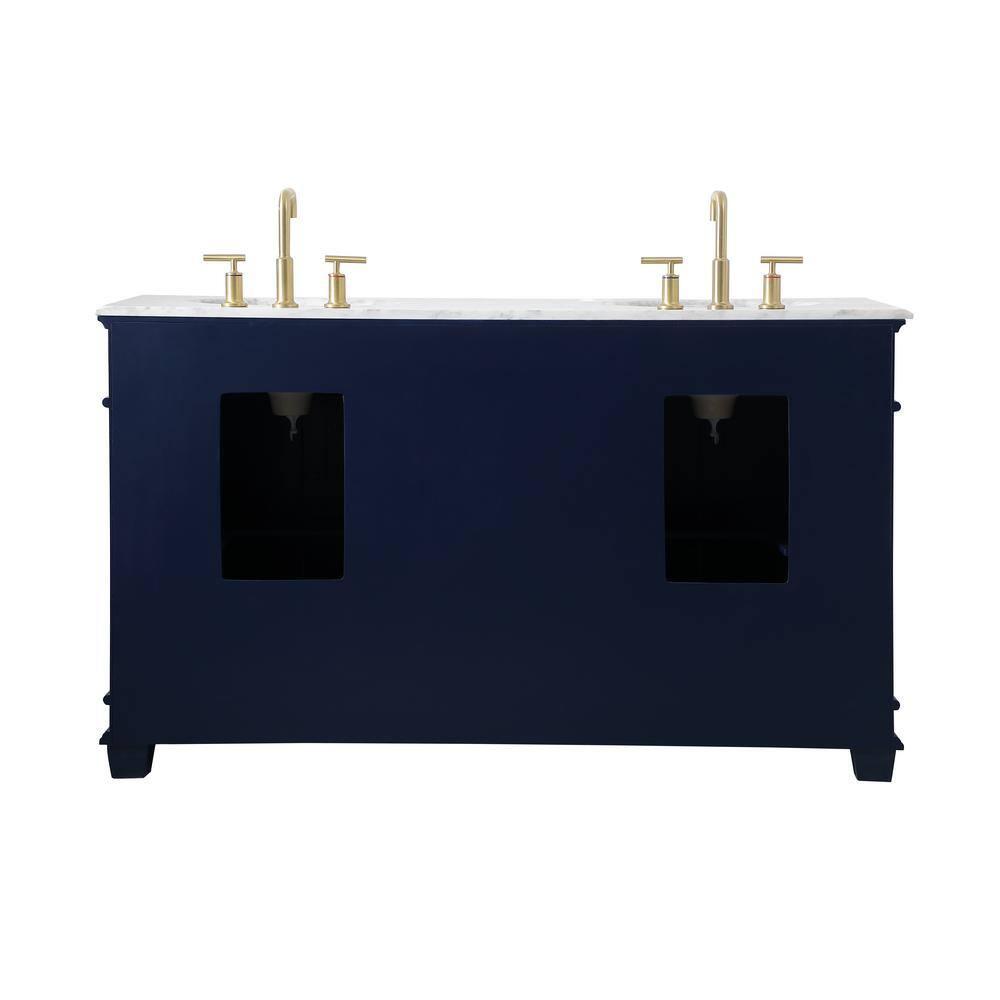 Etta Avenue™ Lydie 60'' Double Bathroom Vanity with Marble Top