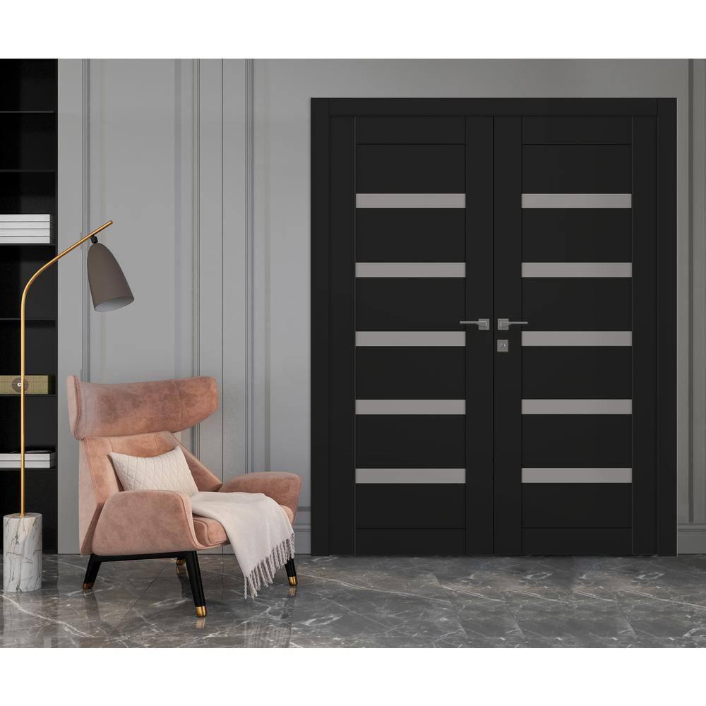 Belldinni Leora Manufactured Wood and Glass Paneled Double Door