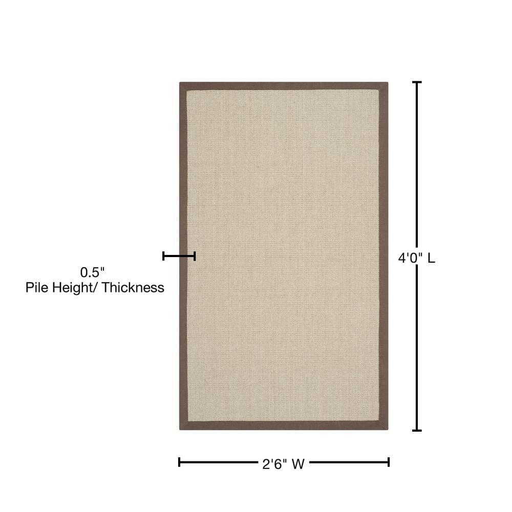 Natural Fiber NF441 Power Loomed Indoor Accent Rug - Taupe/Light Brown - 2'6"x4' - Safavieh.