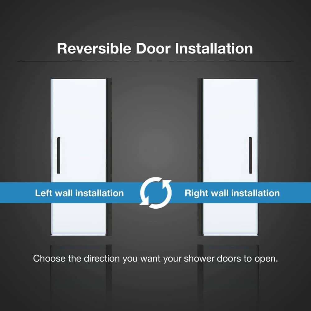 OVE Decors Pasadena 28 To 29 3/8 In. W X 72 In. H Alcove Frameless Pivot Shower Door , 2025