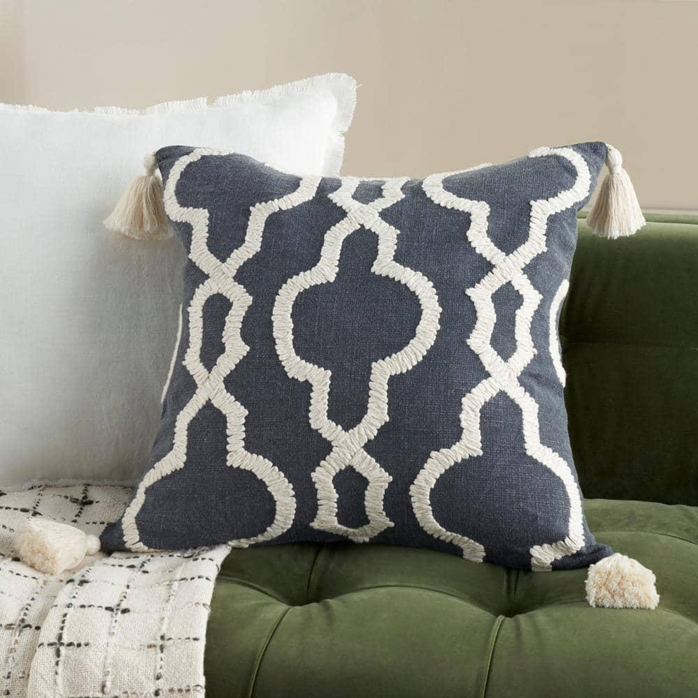 Mina Victory Tassels Cotton Pillow Cover