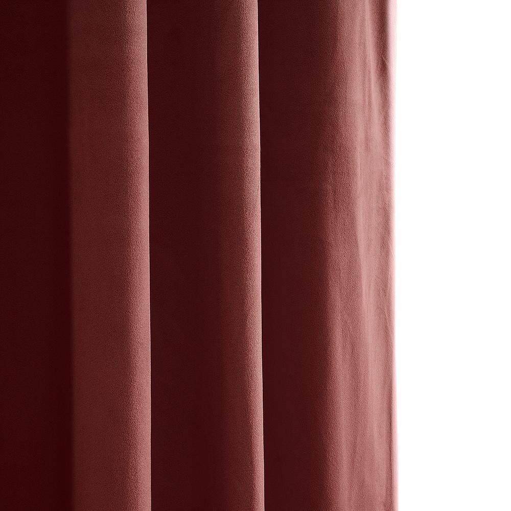 Half Price Drapes Signature Crimson Rust Velvet Blackout Curtains For Bedroom(1 Panel), 50WX 108L