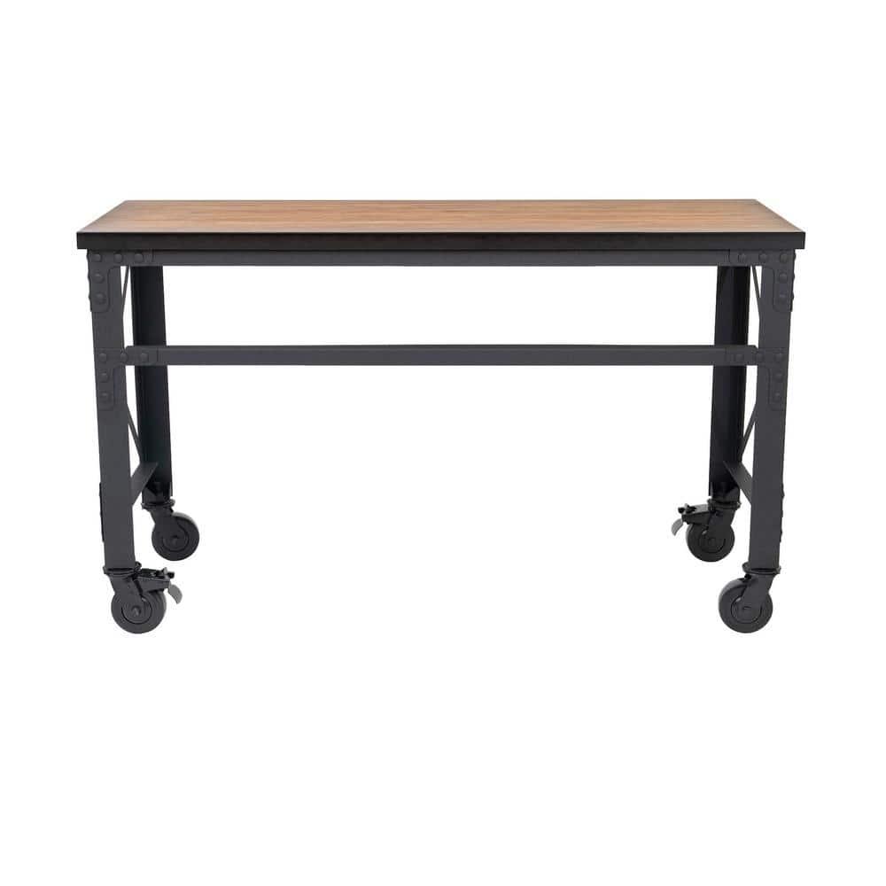 Duramax Building Products Solid Wood Top Metal Base Desk Shell