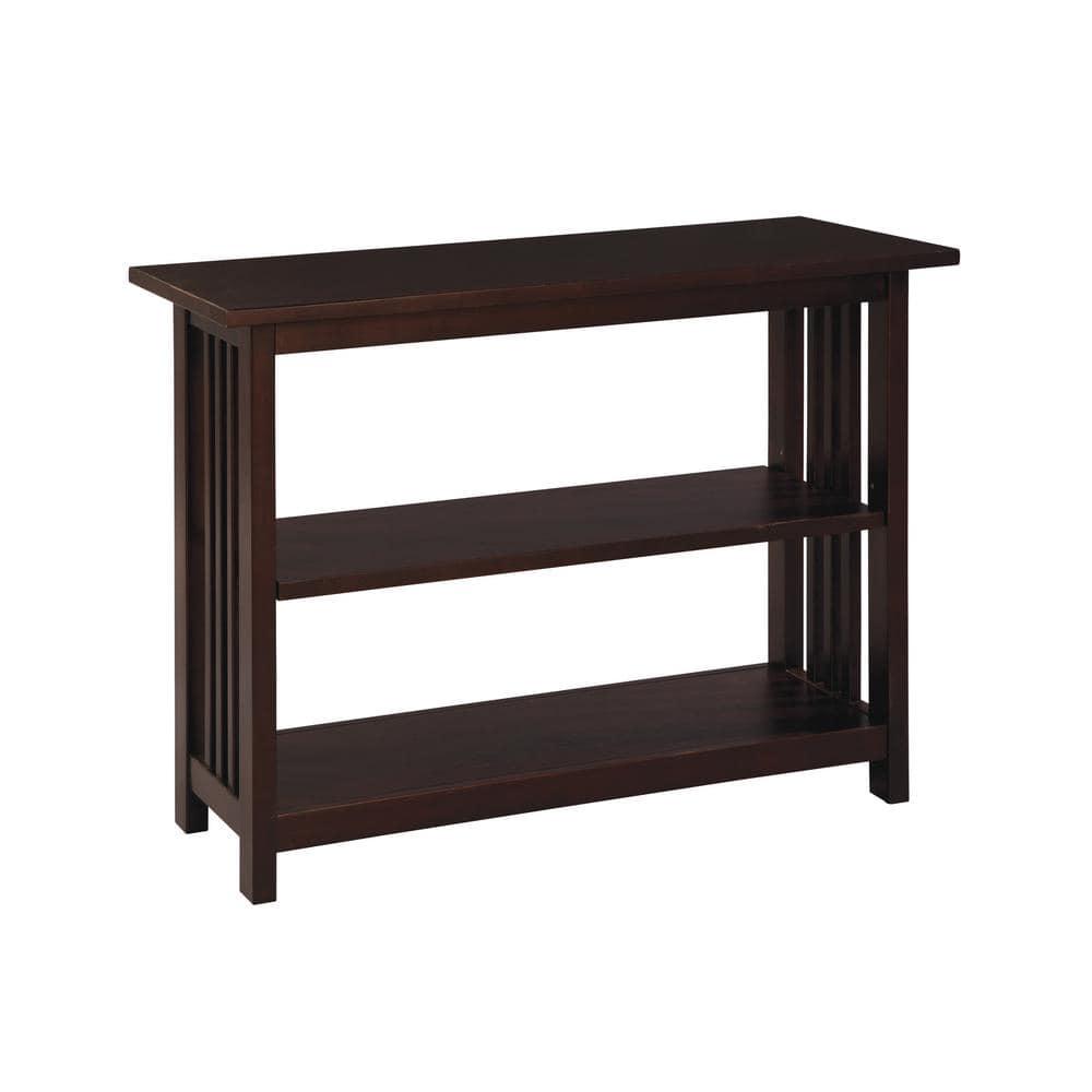 24" 2 shelf Bookshelf Wood Coffee - Alaterre Furniture