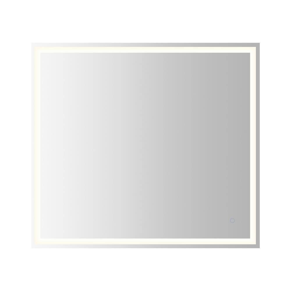 Pax 40 in. W x 36 in. H Large Rectangular Frameless Antifog Front/Back-Lit Wall Bathroom Vanity Mirror with Smart Touch - JONATHAN Y