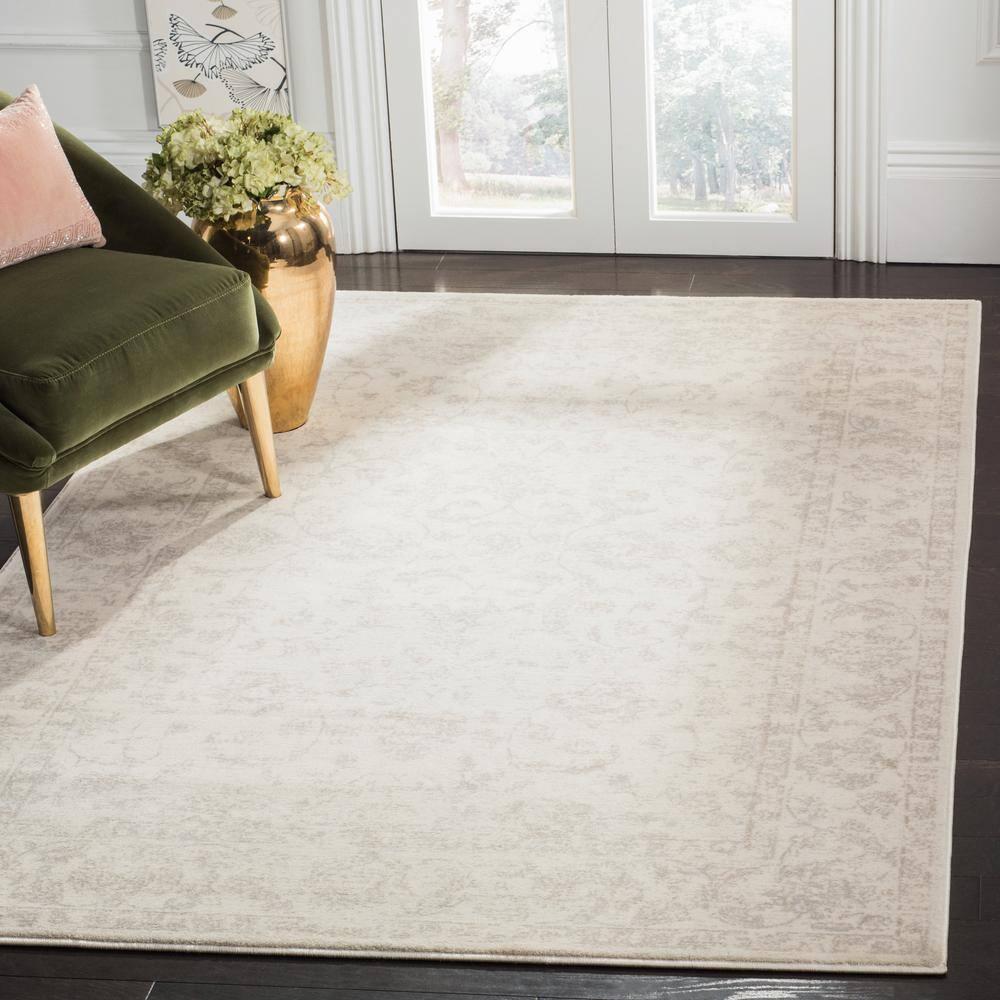 Carnegie CNG621 Power Loomed Accent Rug - Cream/Light Grey - 3'x5' - Safavieh.