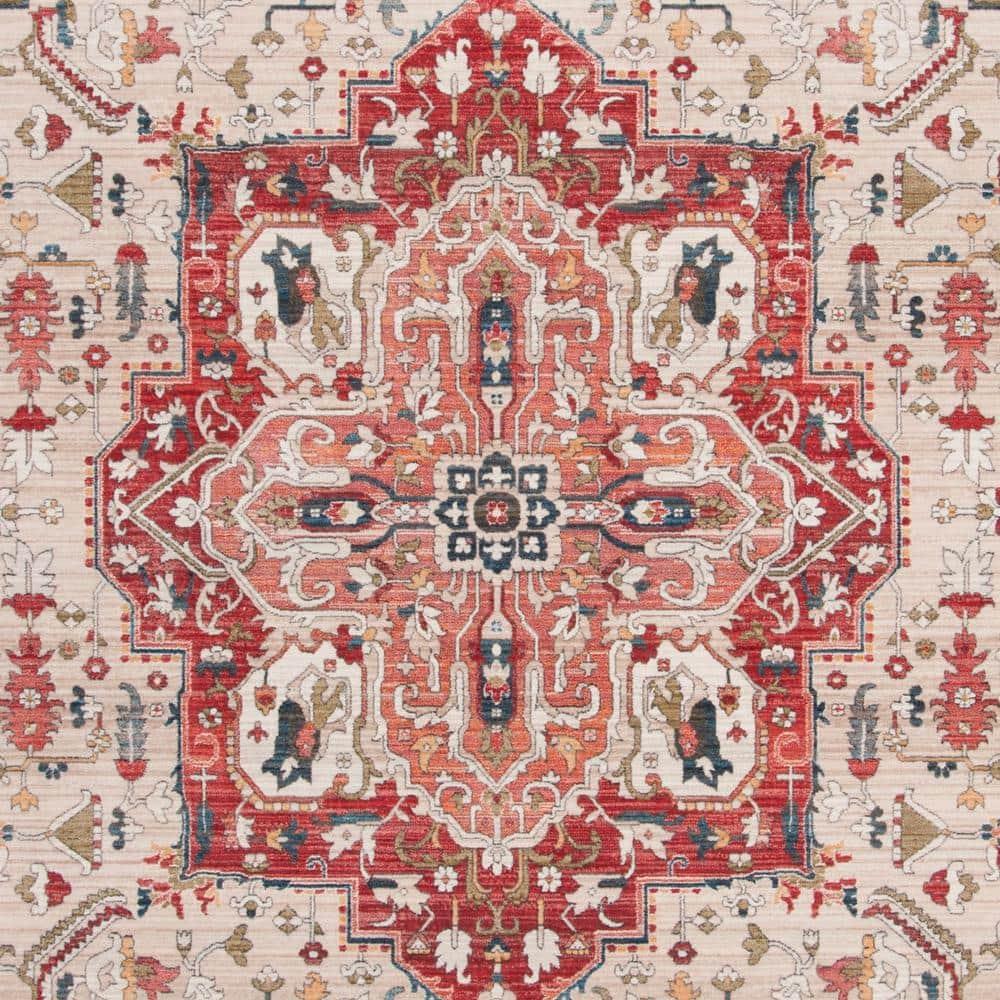 Vintage Persian VTP479 Power Loomed Area Rug - Red/Ivory - 8'x10' - Safavieh.