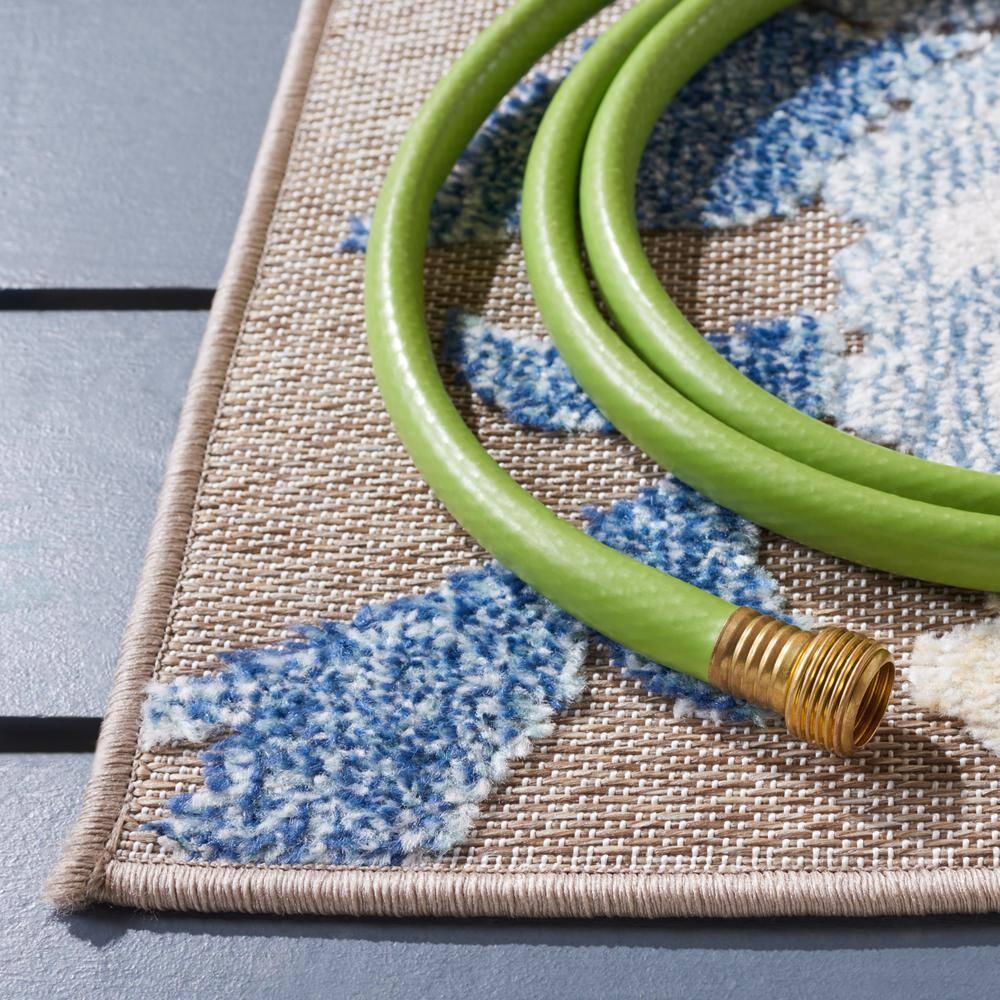 Sarasota SAR108 Power Loomed Area Rug - Navy/Brown - 5'3"x7'7" - Safavieh.
