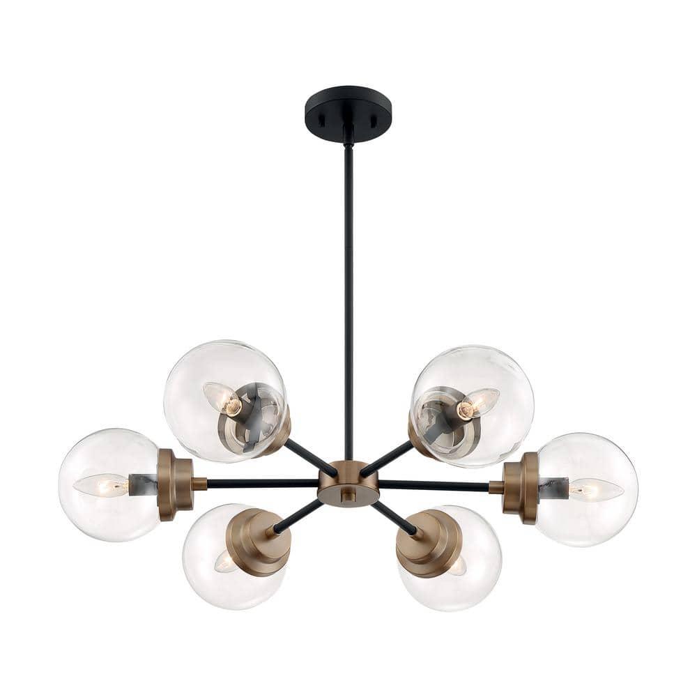Nuvo Lighting - Axis-6 Light Chandelier in Industrial Style-29.63 Inches Wide by