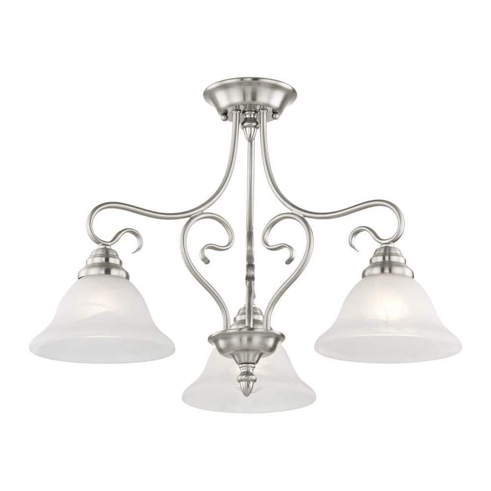 Livex Lighting Coronado 3 - Light Chandelier in  Brushed Nickel