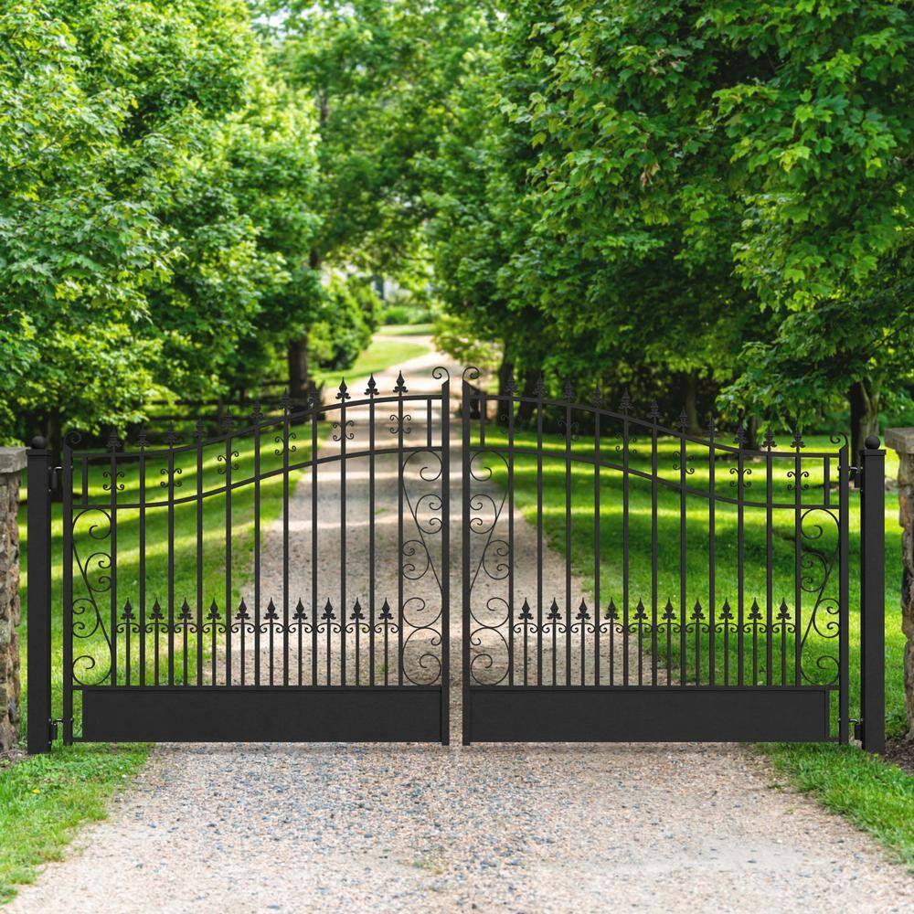 ALEKO Steel Dual Swing Driveway Gate - VENICE Style