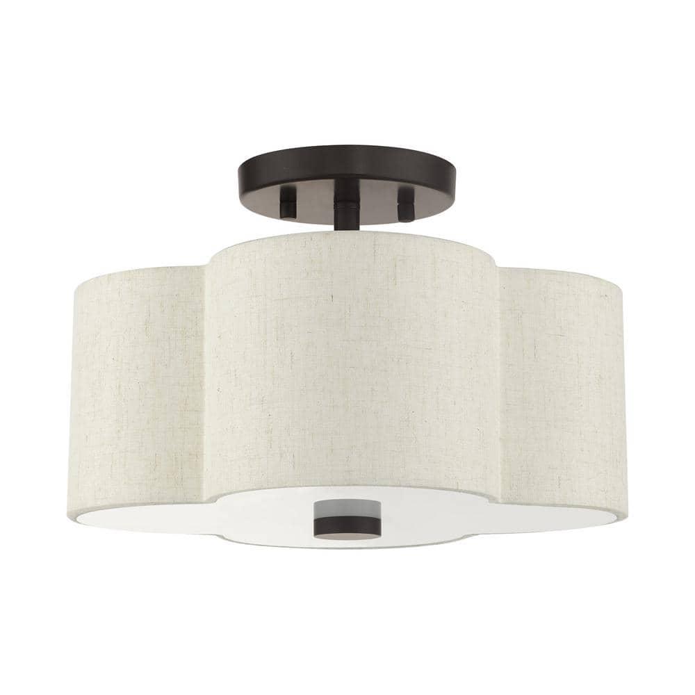 Livex Lighting Solstice 2 - Light Semi-Flush Mount in  English Bronze