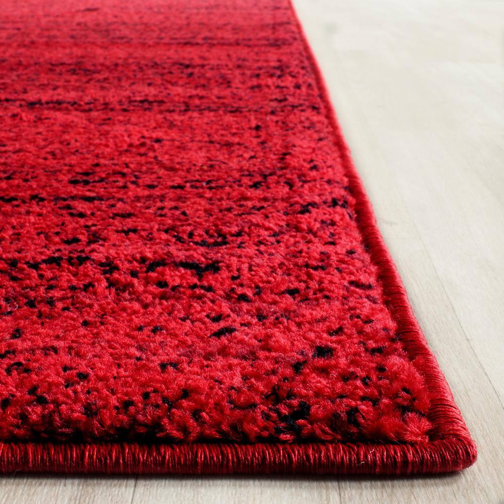 Adirondack ADR117 Machine Made Indoor Area Rug - Red/Black - 4'x4' - Safavieh