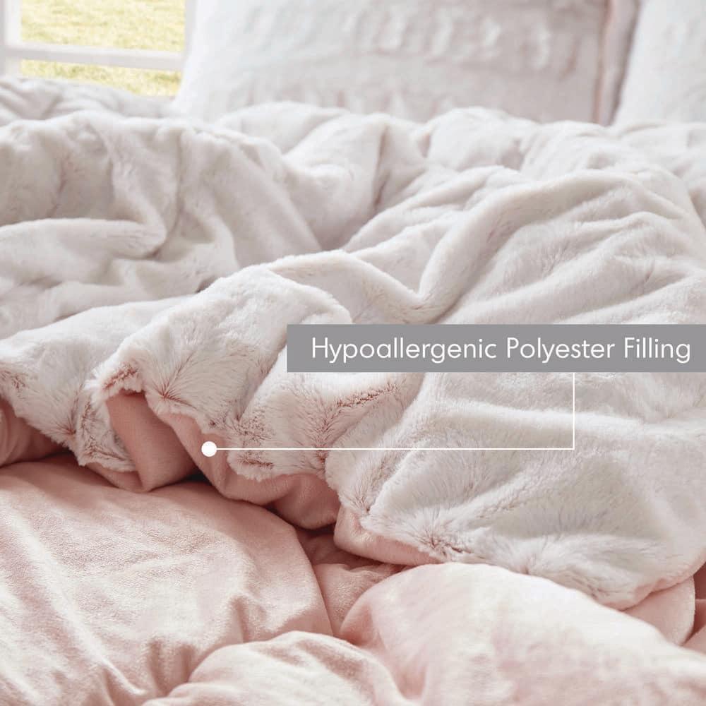 Madison Park Gia Back Print Long Fur Comforter Mini Set