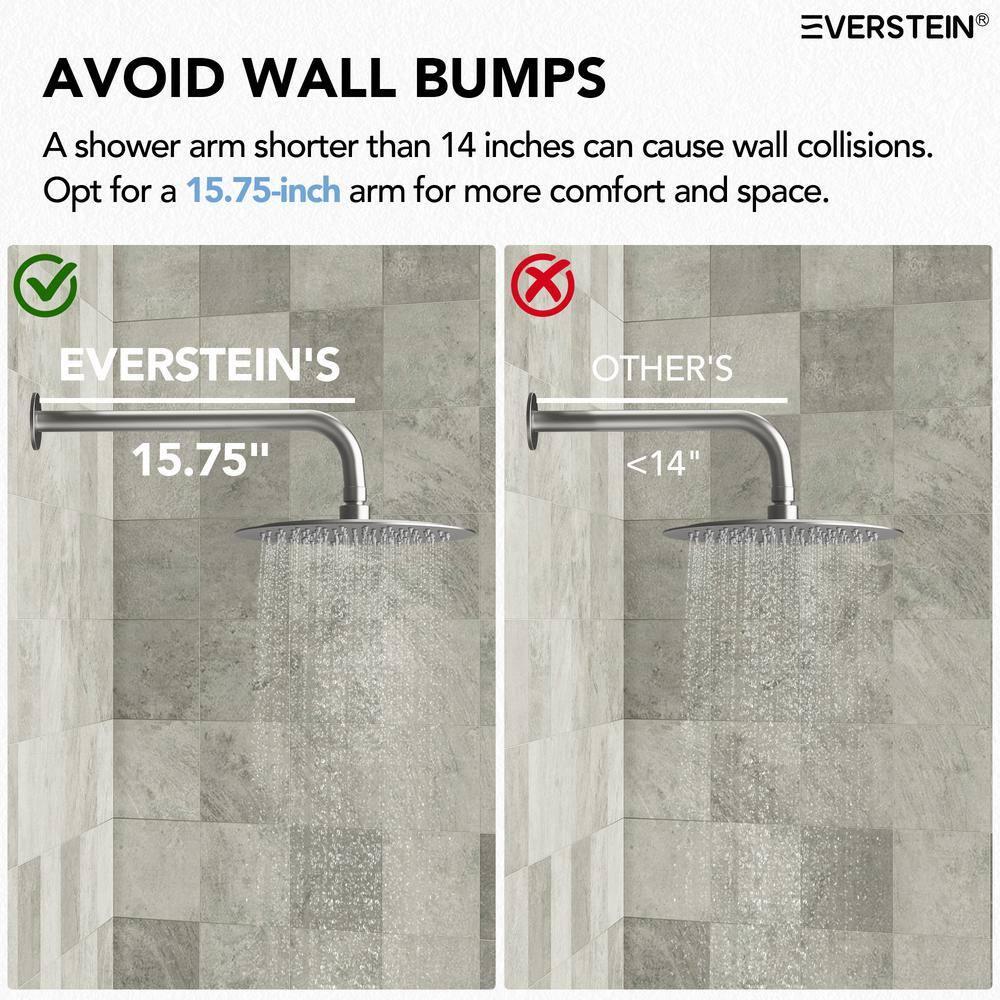 DualJetSpa 3-Function Round 10" & 6" Dual Shower Faucet System with Pressure Balancing Rough-In Valve