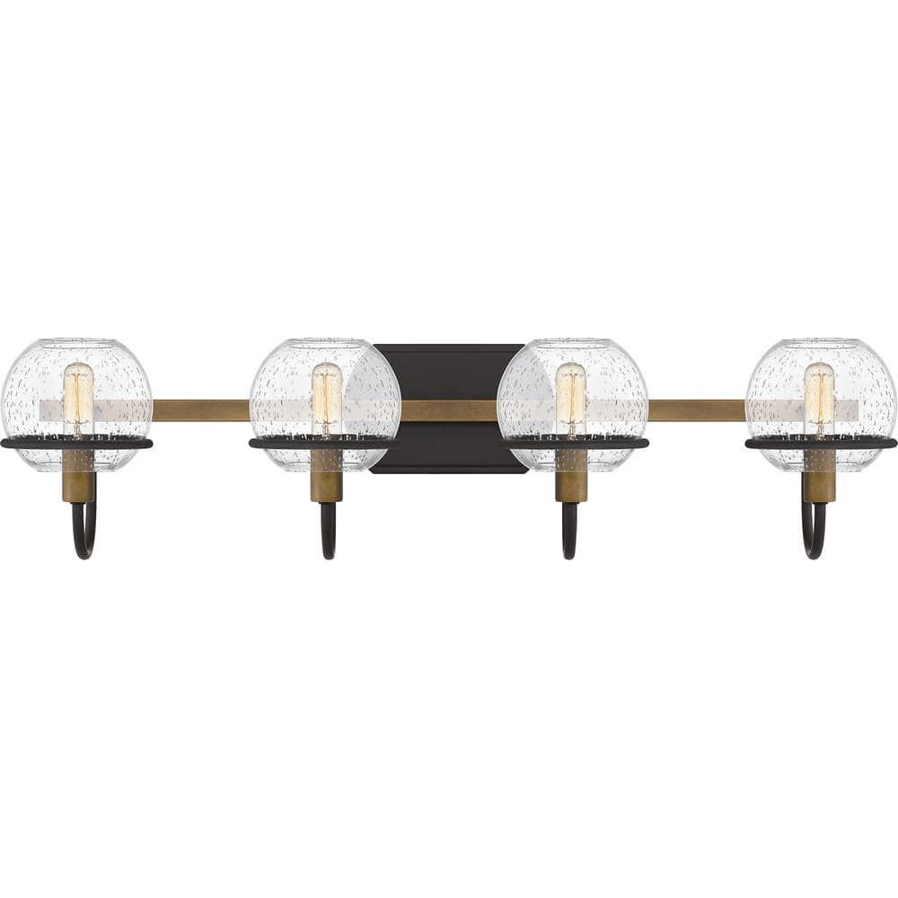 Phoenix Modern Lantern-Style Bath Light in Matte Black and Western Bronze