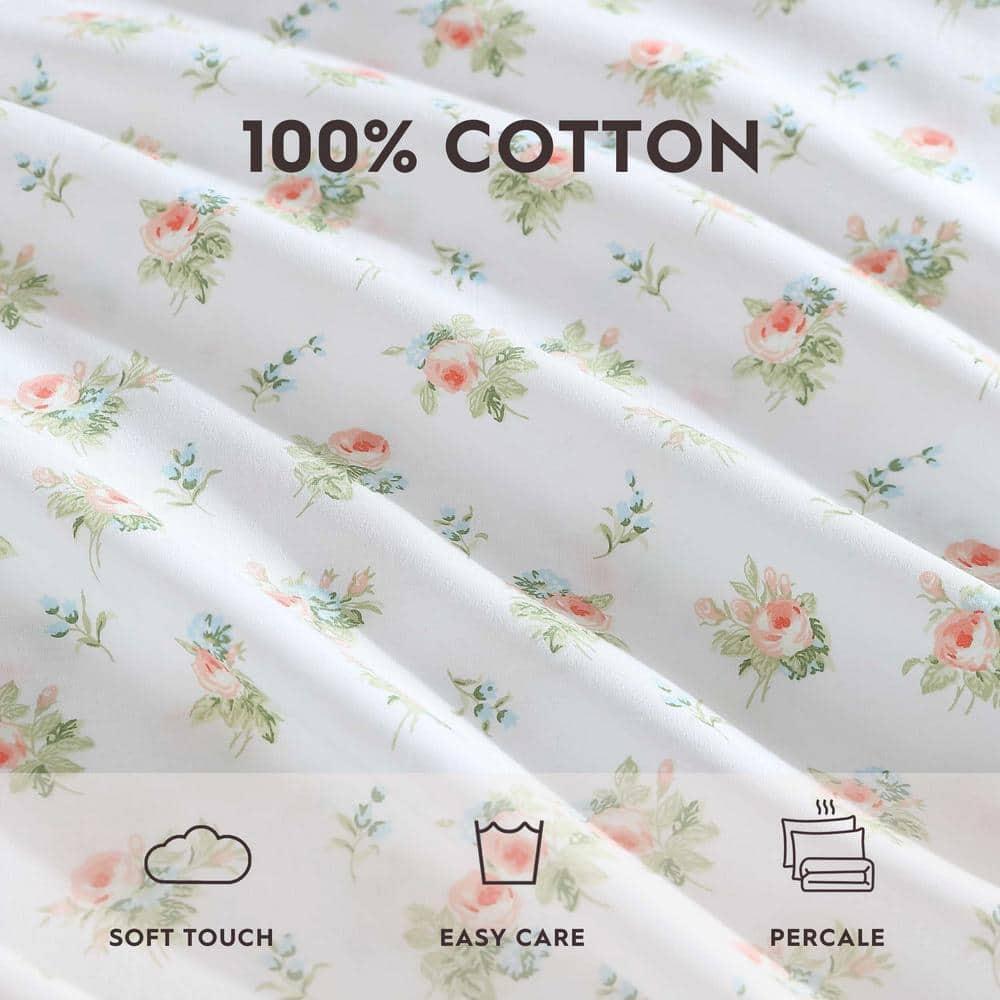 Laura Ashley Laura Ashley Printed Cotton Percale 2 Piece Pillowcase Set