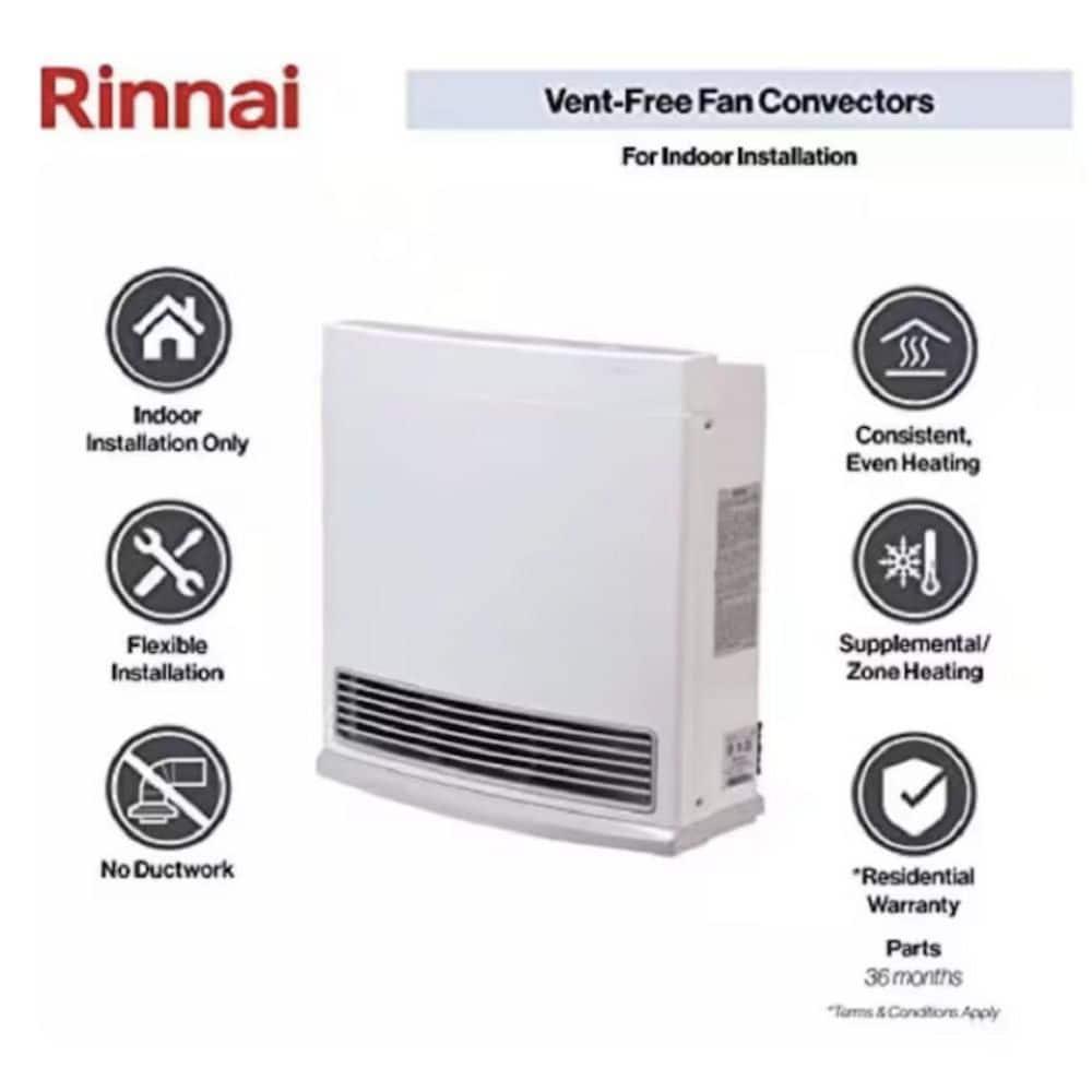 Rinnai Rinnai 10000 BTU Propane Wall Mounted Space Heater with Adjustable Thermostat