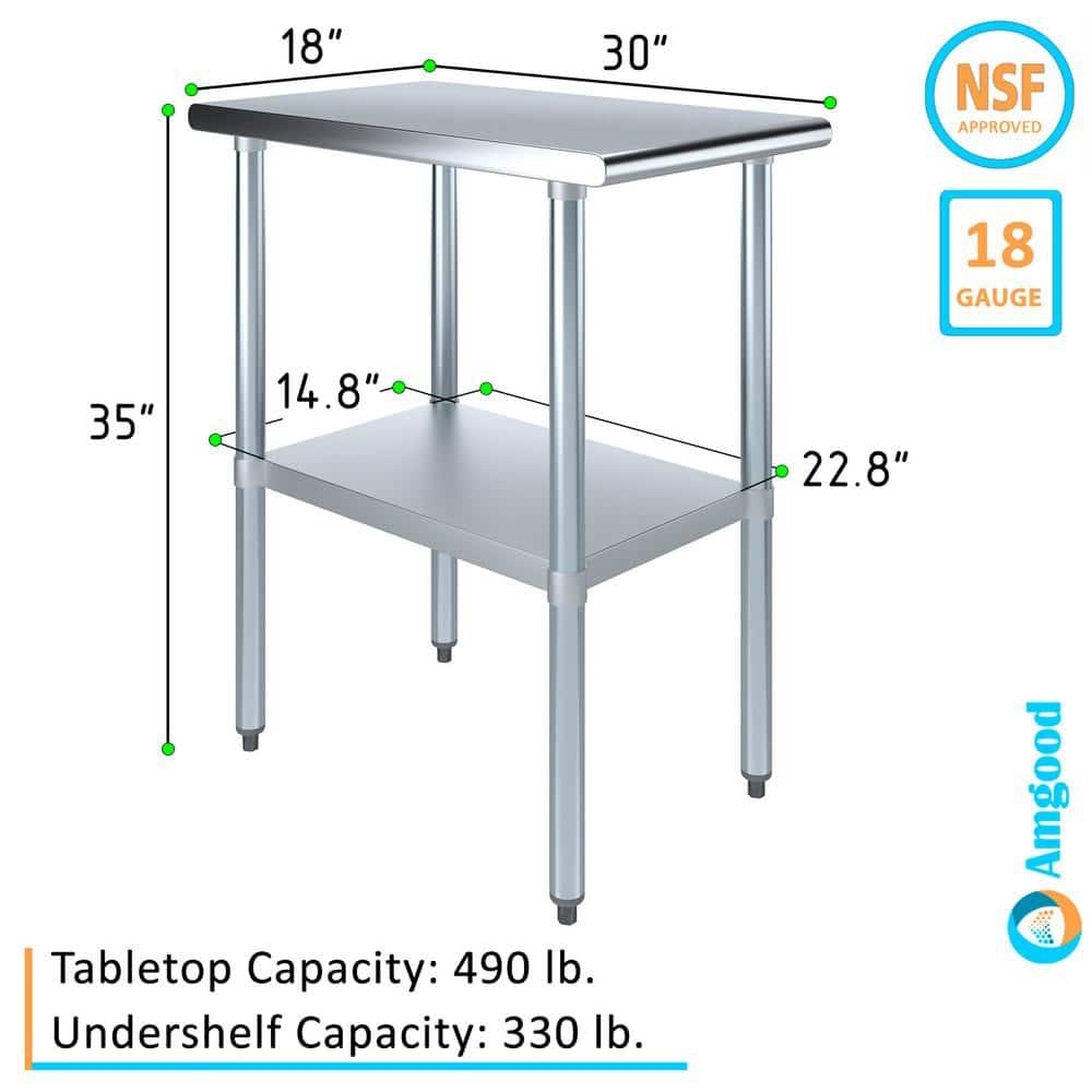 Amgood Stainless Steel Top Workbench