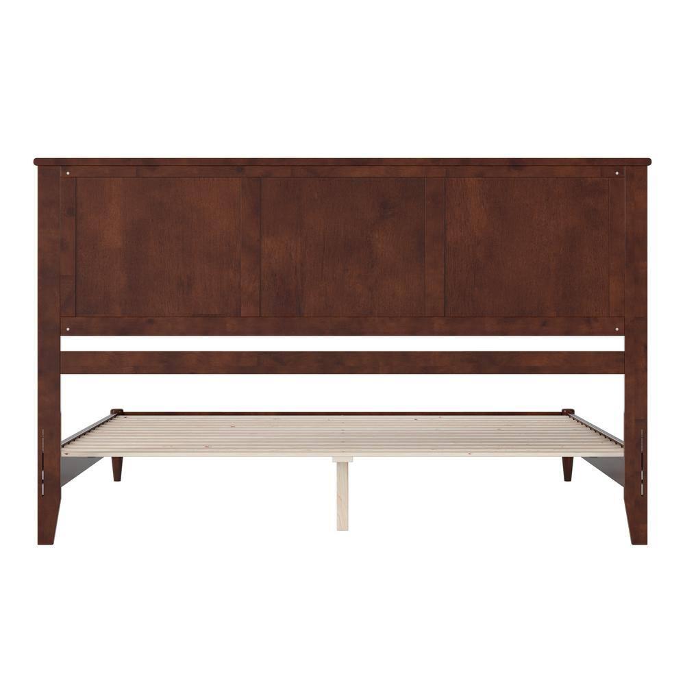 AFI Charlotte King Solid Wood Low Profile Platform Bed, Walnut