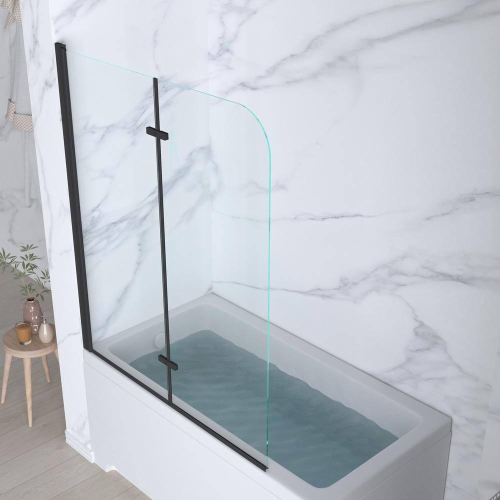 Jraty 47.2" W x 55" H Frameless Tub Door