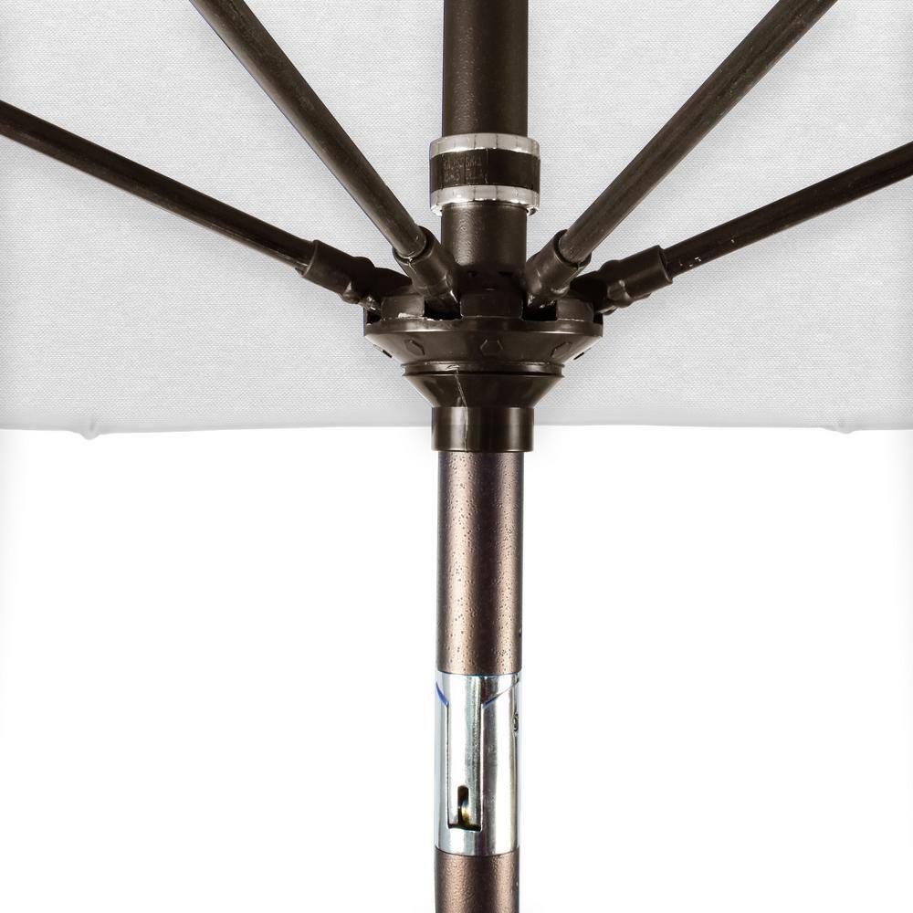 11 ft. Fiberglass Collar Tilt Double Vented Patio Umbrella in Frost Blue Olefin