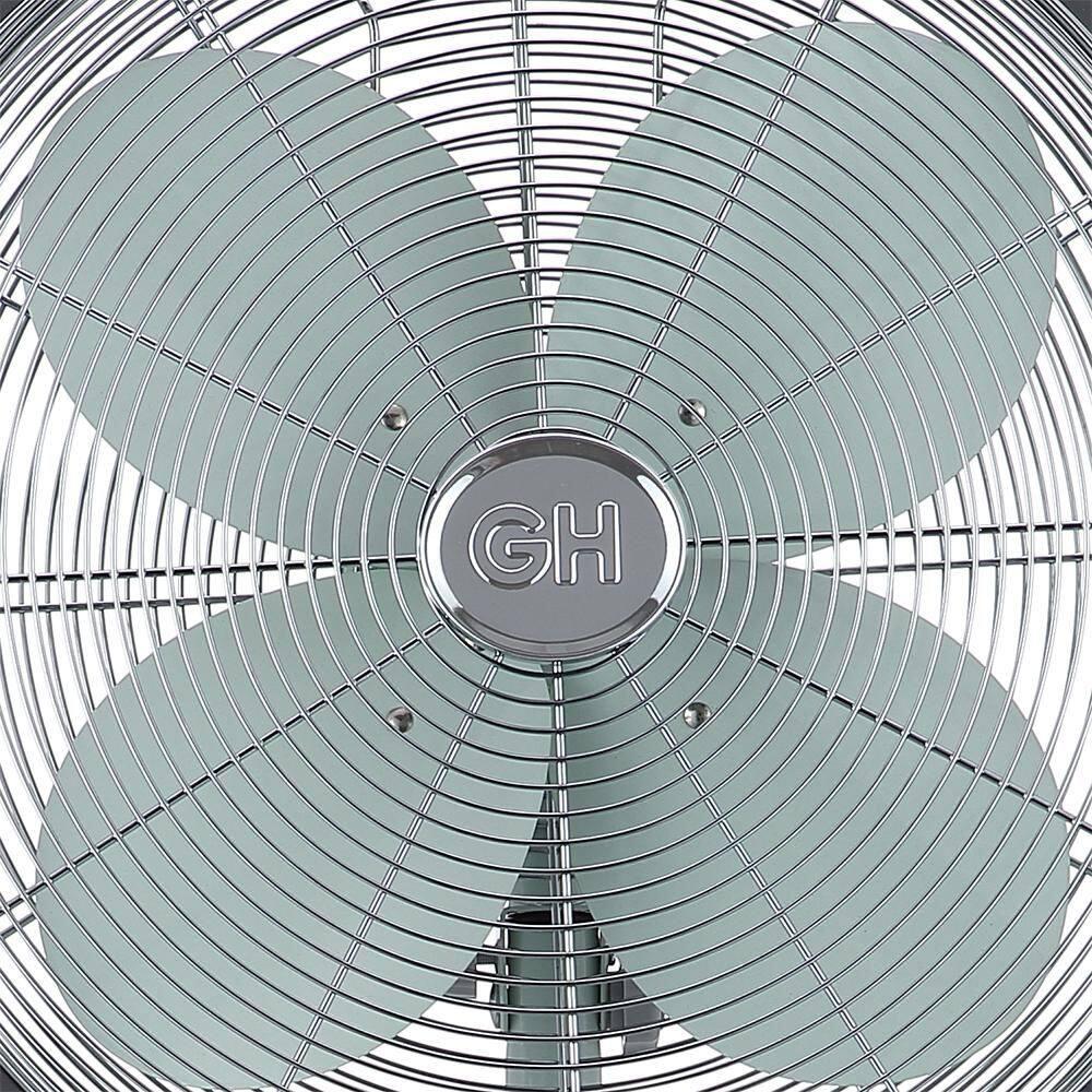 Good Housekeeping All-Metal 3-Speed 16" Oscillating Conference Room Pedestal Fan with Telescopic Height Adjustment (Multiple Finishes Available)