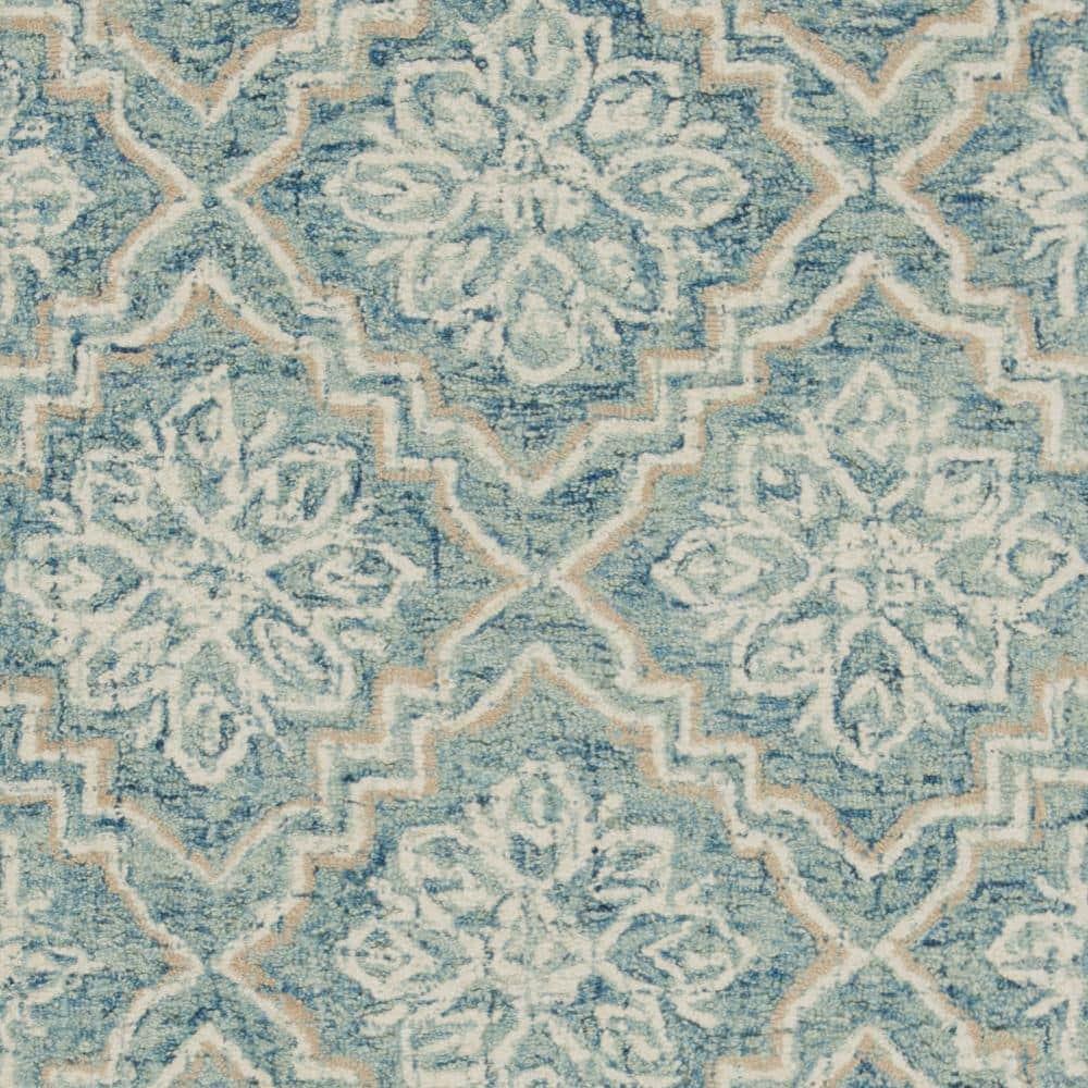 Abstract ABT201 Handmade Indoor Runner - Blue/Grey - 2'-3"x12' - Safavieh