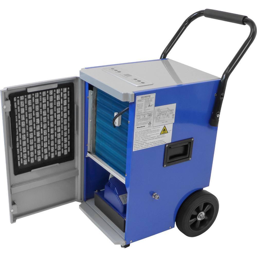 Keystone 110 Pints Commercial Dehumidifier for Rooms up to 2000 Sq. Ft.