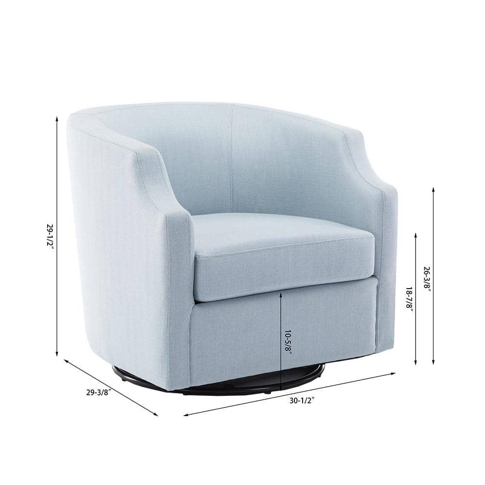Debbie 77.47cm Wide Polyester Swivel Barrel Chair
