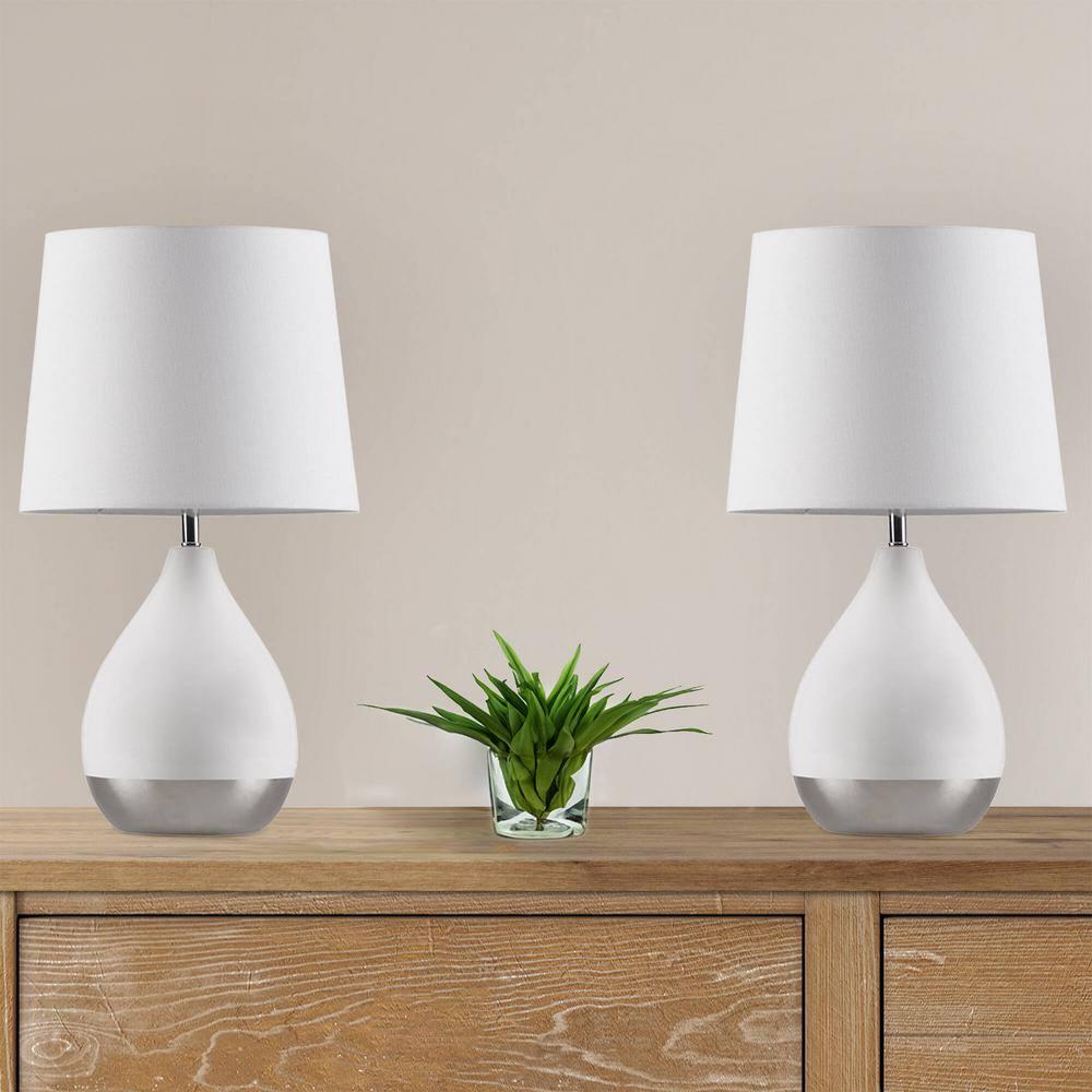 Everly Quinn 2-Tone Ceramic Table Lamp Set of 2 (Set of 2)