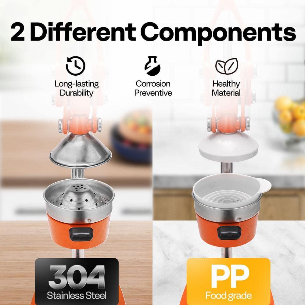 Stainless Steel Black Manual Hand Press Orange Juicer Machine