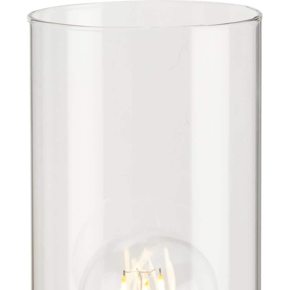 Progress Lighting Cofield 2-Light Wall Bracket, Polished Chrome, Cylindrical Glass Shade