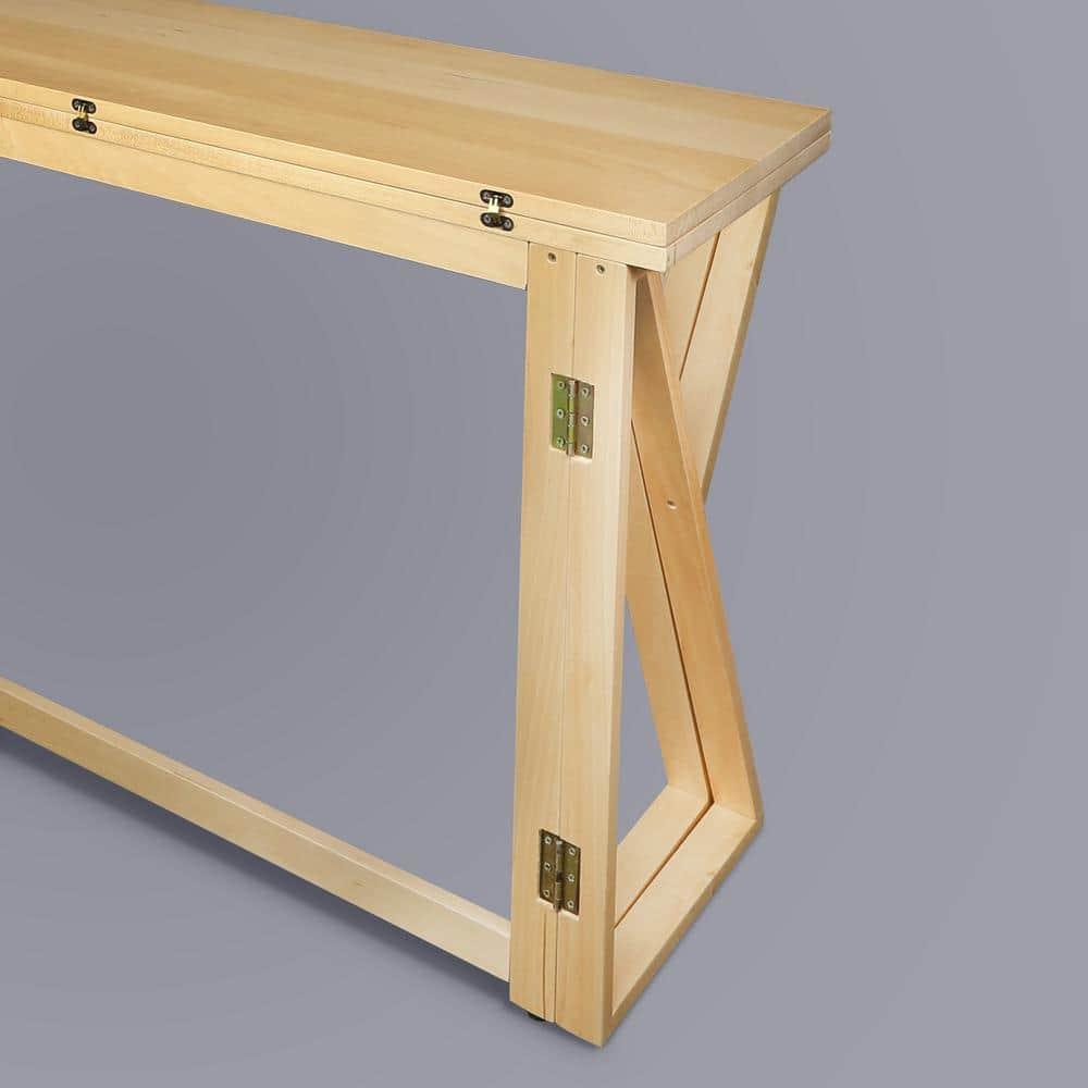 American Trails Aztecs Folding Console to Dining Convertible Table with Solid American Basswood