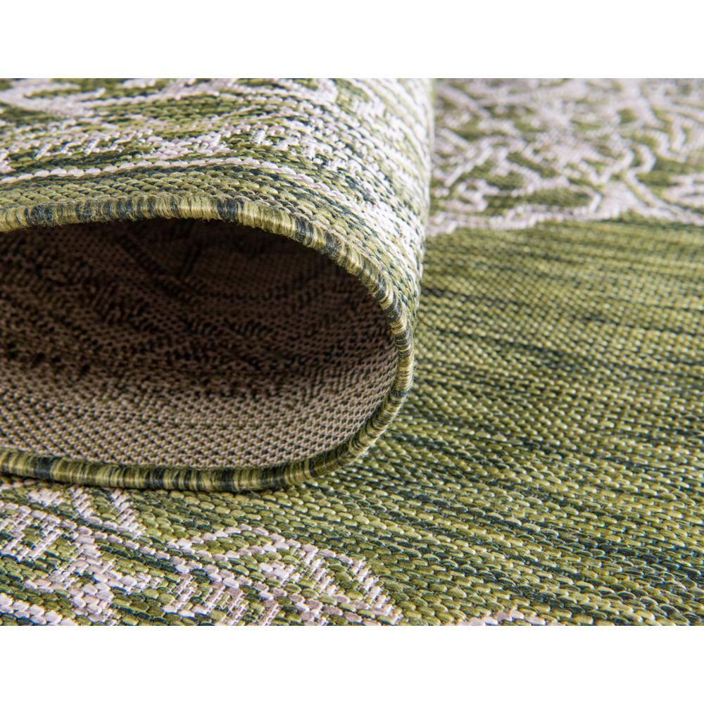 Unique Loom 7' 1 x 10' 0 Rectangle Indoor/Outdoor Traditional Green Area Rug